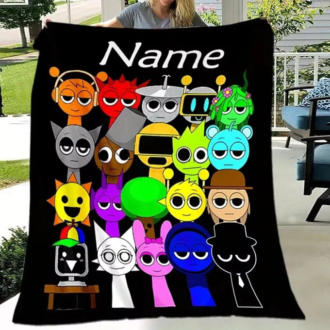 Personalized Sprunki Flannel Blanket — product image