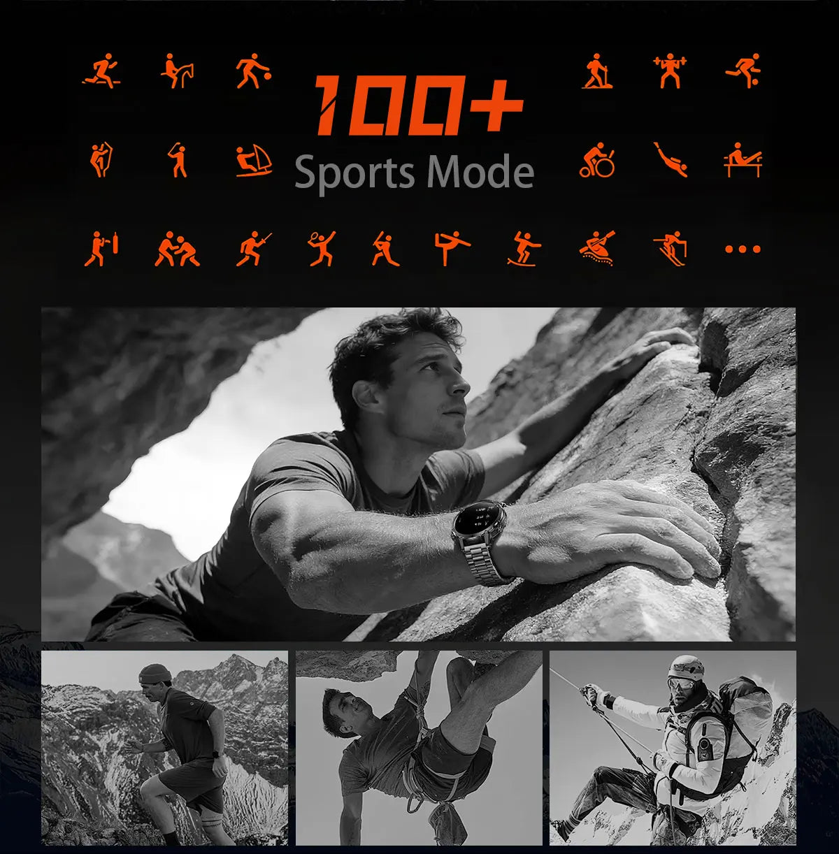2026 New Military 1400mAh Battery Smart Watch Men Outdoor Flashlight 10ATM Waterproof Heart Rate Bluetooth Call Sports Bracelets