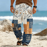 Men's Tribal Patchwork Drawstring Pants — view 2