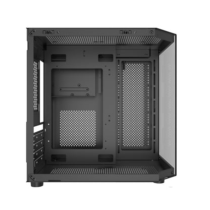 Power Train Star Realm M-ATX Desktop Computer Case Without Pillars Three Sided Glass Panoramic Sea View Room 240 Water Cooling
