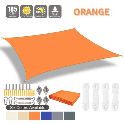 2x3/3x4/4x5/5x6M Sun Shade Sail Waterproof Outdoor Square Rectangle Garden Patio UV Block Party Canopy Pool Camp Awning Shelter