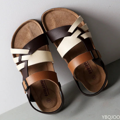 2022 New Summer Fashion Men Leather Sandals Outdoor Comfortable Breathable Sports Casual Non-Slip Beach Luxury Sandals