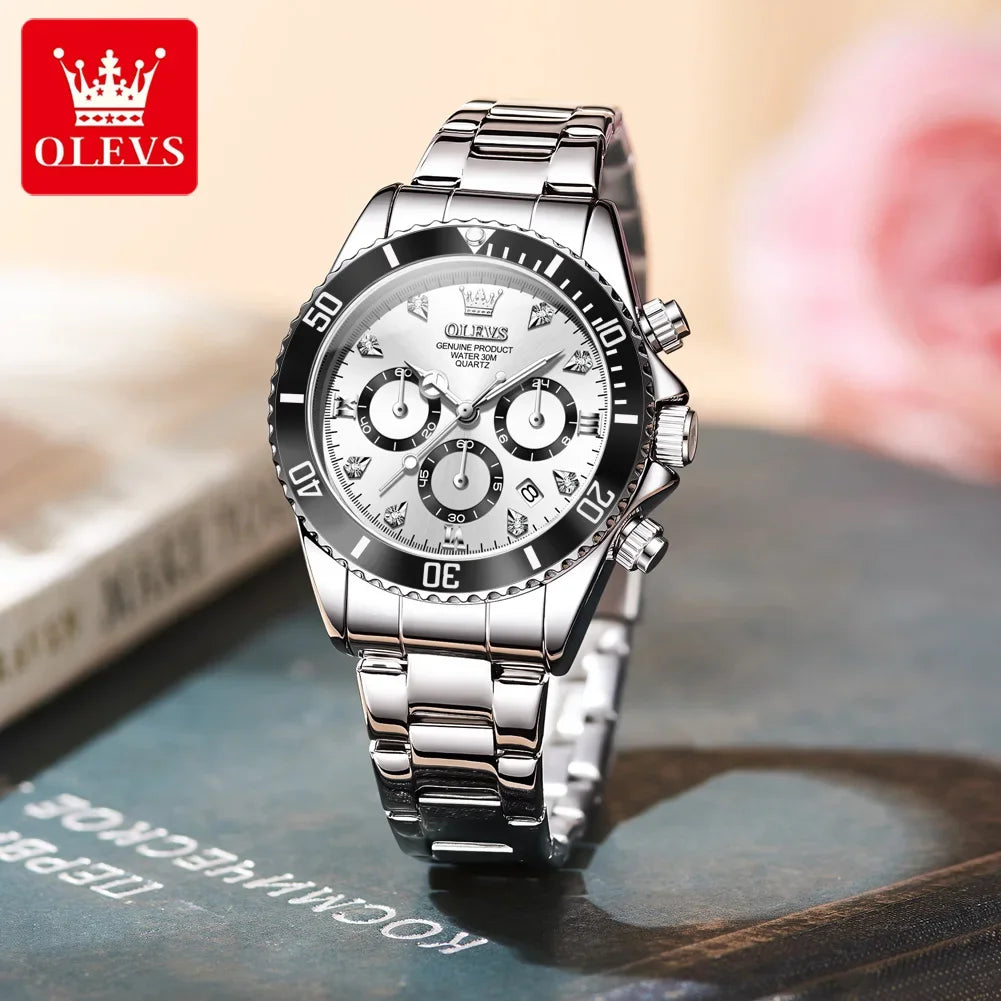 OLEVS 5632 Women's Elegant Luxury Quartz Watch Zircon Scale Waterproof Luminous Hands Date Function And Automatic Date Feature