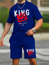 Men's King Graphic T-Shirt & Shorts Set — product image