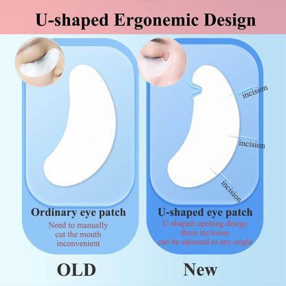 50/100pairs U Shape Eyelash Pads Grafted Lash Hydrogels Gel Patches Under Eye Pads for Eyelash ExtensionTips StickerMakeup Tools