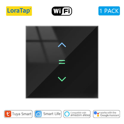LoraTap WiFi Curtains Blinds Roller Shutter Switch Backlight Tuya Smart Life App Remote Control Google Home Alexa Voice