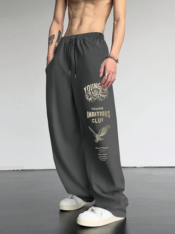 Men's Wide-Leg Drawstring Pants — product image