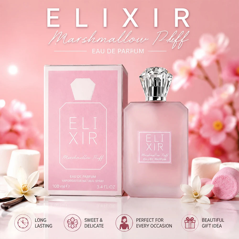 3.4fl Oz Eau De Parfum Spray,Strawberry，Marshmallow and Vanilla Perfume For Women Long Lasting,Perfect For Dating, Daily Life