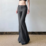 Low-Rise Flared Trousers