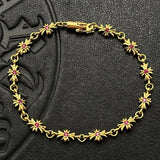 Cross-Flower Link Bracelet — view 2