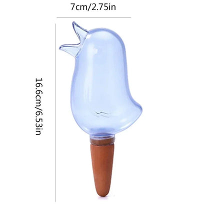 High quality automatic flower waterer plant waterer self watering water balloon bird shaped hand blown plastic water balloon
