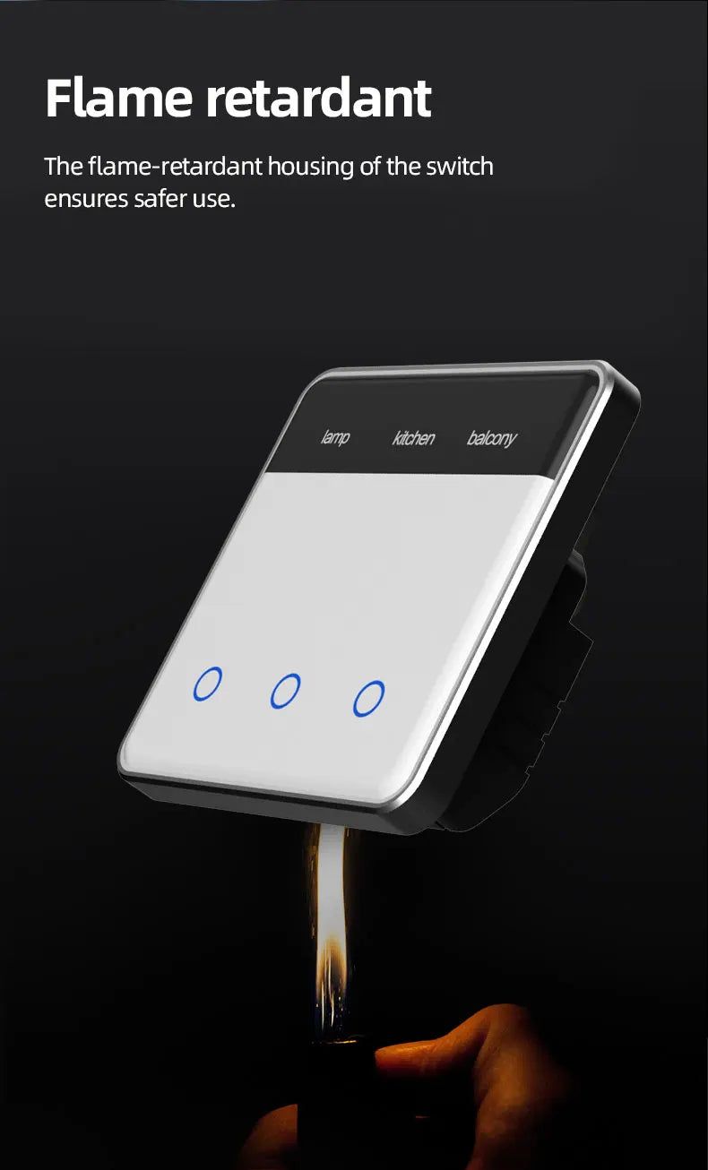 Zemismart DIY Name Switch EU Type Zigbee Smart Display Screen Touch Light Switch Works with Tuya Alexa Google Home Voice Control