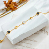 Black & White Enamel Heart Bracelet — view 5