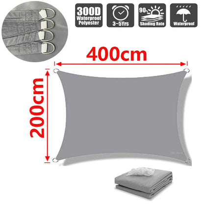 6x4m waterproof sunshade sunshade protective cover canvas camping sunshade cloth large outdoor rain and snow shed garden terrace