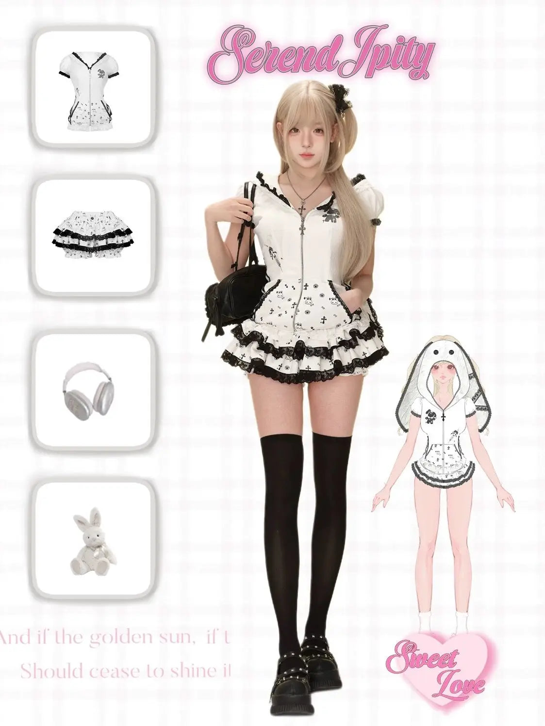 Summer Sweet Preppy Style 2 Piece Sets Women Y2k Kawaii Lolita Design Tops + High Waist Chic Skirt Female Princess Retro Outfits