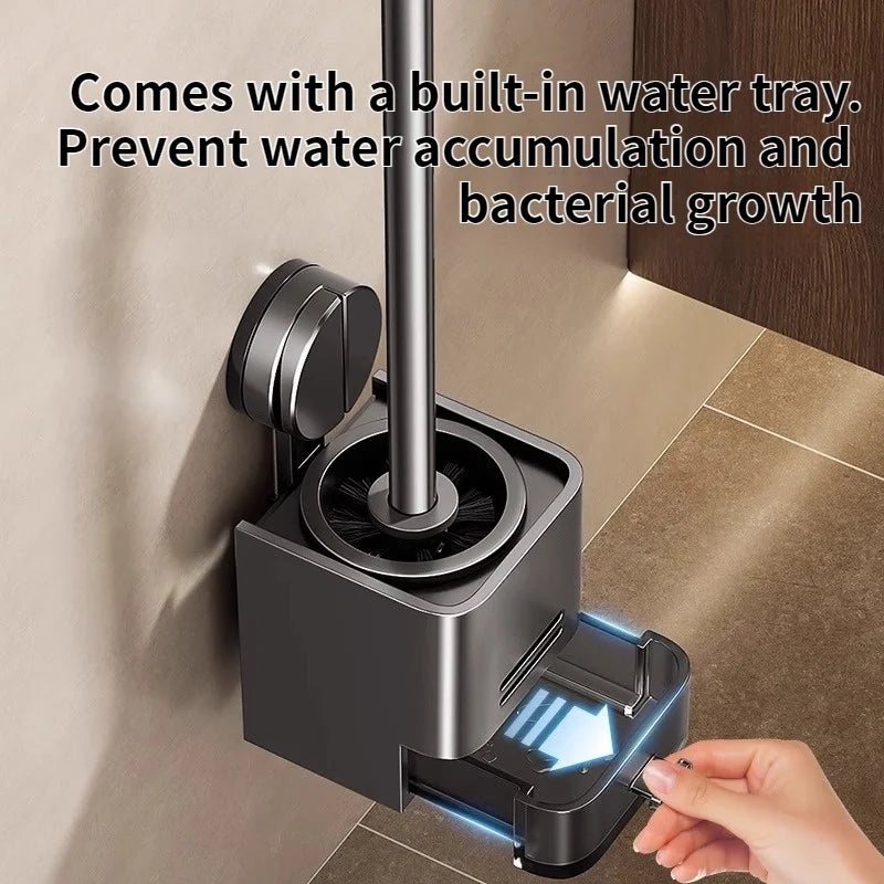 Suction Cup Toilet Brush For Household Wall Mounted Toilets With No Dead Corners Bathroom And Toilet Seat Cleaning Tool