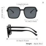 Oversized Square Gradient Fashion Glasses