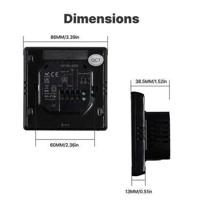 MOES Tuya WiFi Smart Thermostat Programmable Temperature Controller Water Boiler Electric Heating Work With Alexa Google Home