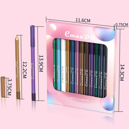 Waterproof Eyeliner Pencil Set A Combination of Multiple Colors Creates The Perfect eye Makeup Shimmering Multi-Color Eyeshadow
