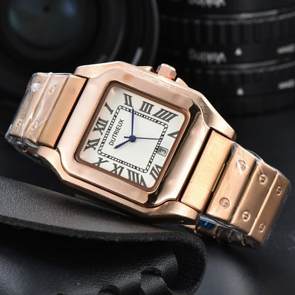 Hot 39mm Square Dial Luxury Watches for Men Auto Date Steel Strap Cxxtixx Designer Fashion Classic Male AAA Clocks for Gift