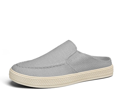Men's canvas slippers summer new breathable outdoor soft-sole casual slippers party sandals Joker tide half slippers cloth shoes