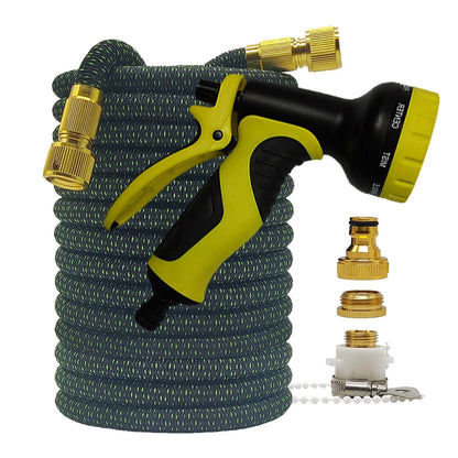 High Pressure Garden Water Hose Expandable Magic Flexible 2.5-30 Meters Sesame Granules Pipe Garden Farm Irrigation Car Wash Gun
