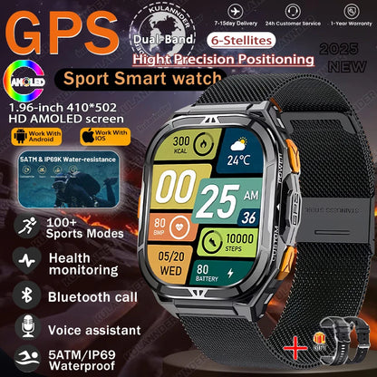 New For XIAOMI Sport Wristband Built-in GPS&Compass BT Call Smartwatch Altimeter Health Monitoring 3ATM Waterproof Swim Watches