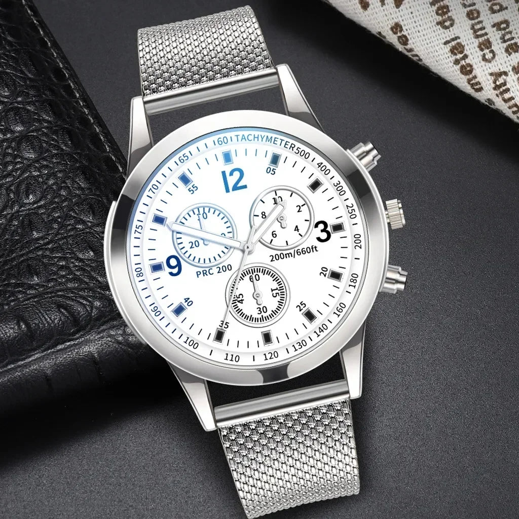 Luxury Quartz Watch for Men Stainless Steel Dial Casual Quartz Wristwatches Bracele Watch Relogio Masculino Часы Мужские