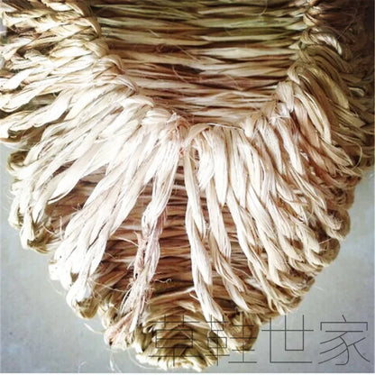 Straw Sandals for Men and Women Drift Beach Sandals Japanese Anime Cos Perform Hand-Woven Retro Shoes Male Summer Big Size 46