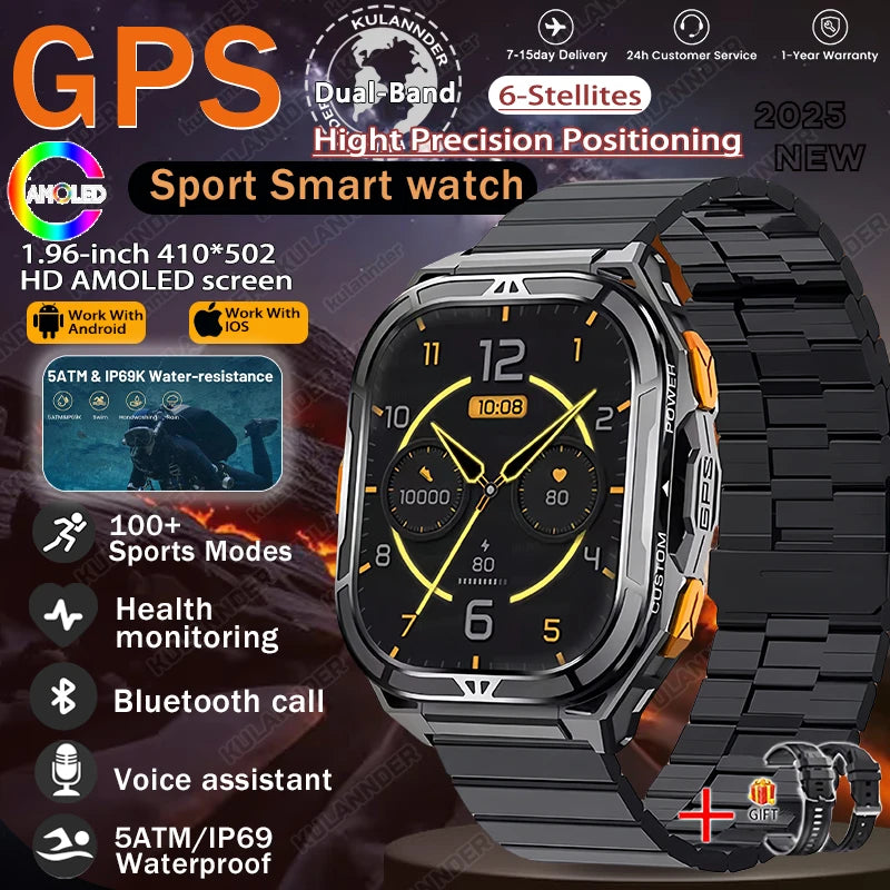 New For XIAOMI Sport Wristband Built-in GPS&Compass BT Call Smartwatch Altimeter Health Monitoring 3ATM Waterproof Swim Watches