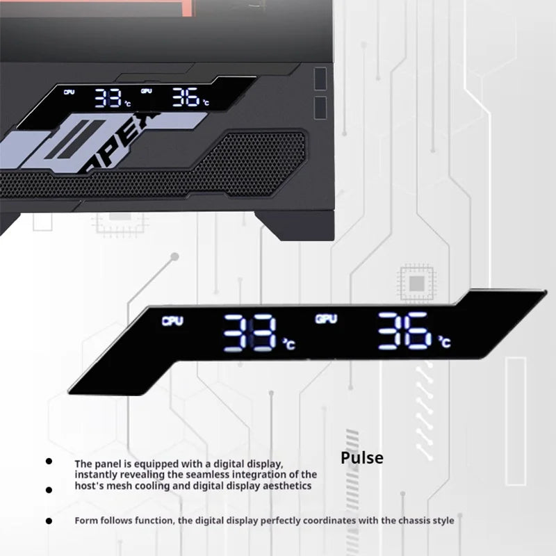 WJCOOLMAN Millennium ATX PC case screen/digital display supports 360 water cooled sea view room Customize screen computer case