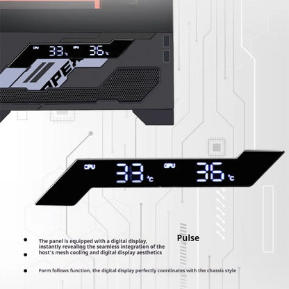 WJCOOLMAN Millennium ATX PC case screen/digital display supports 360 water cooled sea view room Customize screen computer case