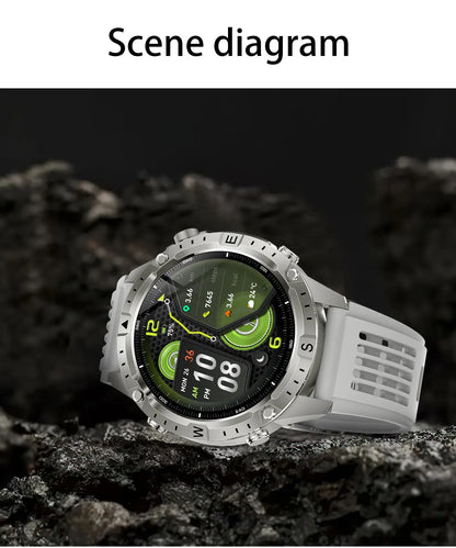 New Outdoor GPS Offline Map Smart Watch Men 3ATM Waterproof 170+ Sports LED Compass Altimeter AMOLED Bluetooth Call Smartwatch