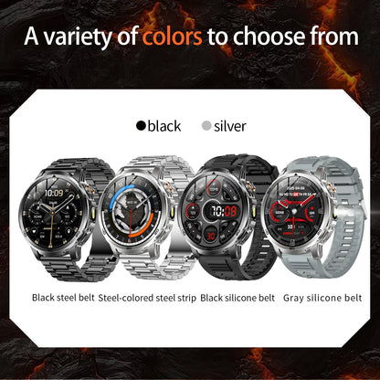 2026 New  Outdoor Smart Watch 1.85inch AMOLED 1000mAh Large Battery 5ATM Waterproof Voice Call Sports Men Fitness Bracelet