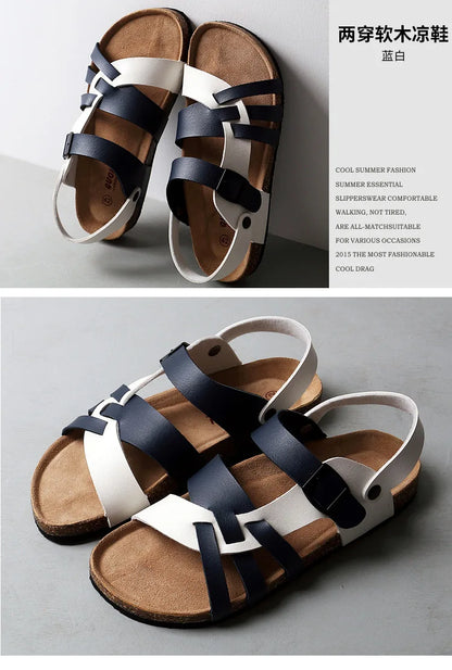 2022 New Summer Fashion Men Leather Sandals Outdoor Comfortable Breathable Sports Casual Non-Slip Beach Luxury Sandals