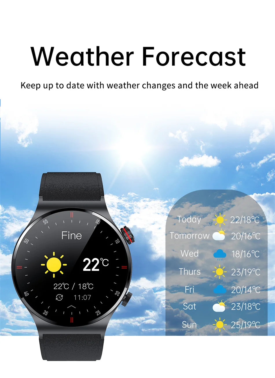 2025 NFC Bluetooth Call Smart Watch Men Full Screen GPS Sports Bracelet Waterproof ECG Health Monitor SmartWatch for IOS Android