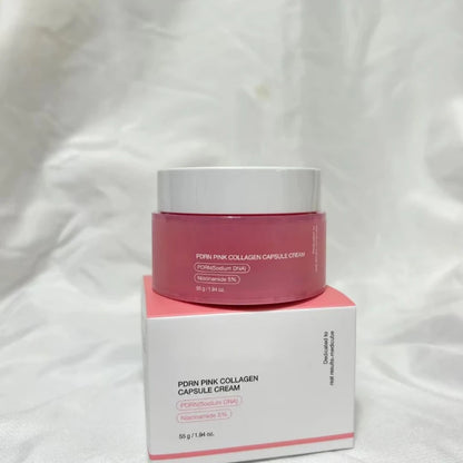 PDRN Pink Collagen Capsule Cream with Niacinamide Cream for Uneven Skin Tone Lightweight Face Moisturizer original korean cream