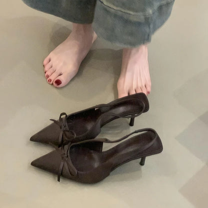 Designer Luxury Summer High Heel Women Sandals Fashion Butterfly-knot Singbacks Pumps Elegant Stripper Party Female Sandalias
