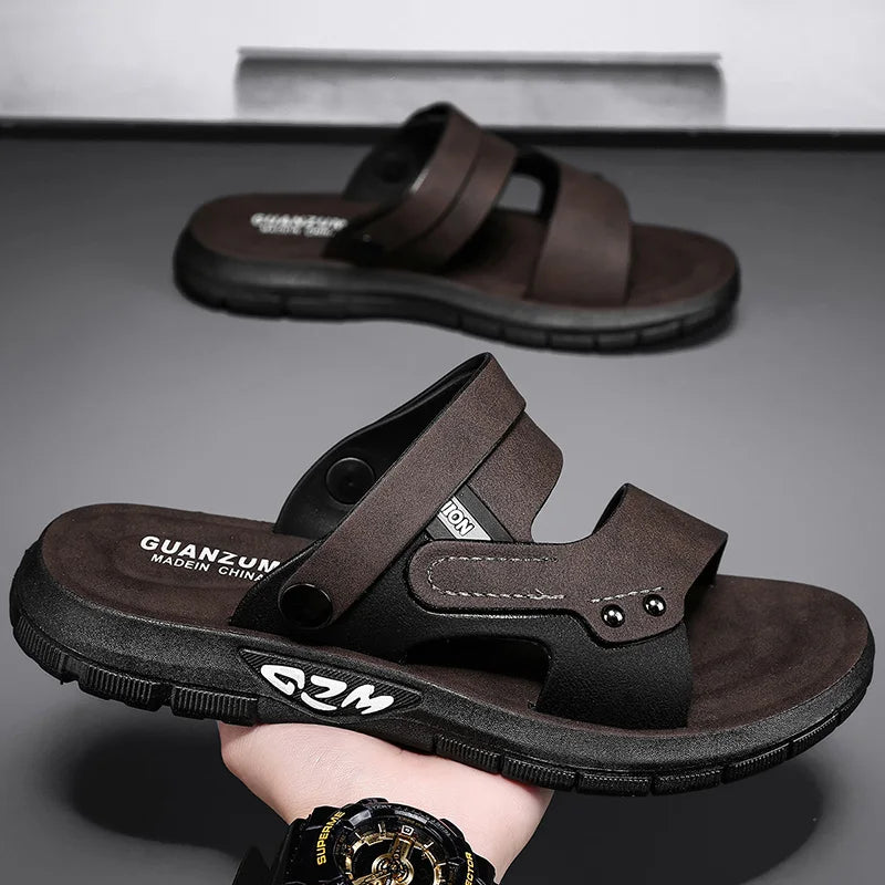 High Quality Men Sandals Summer Slip on Casual Slippers Lightweight Beach Sandals Comfortable Casual Shoes Retro Roman Sandals