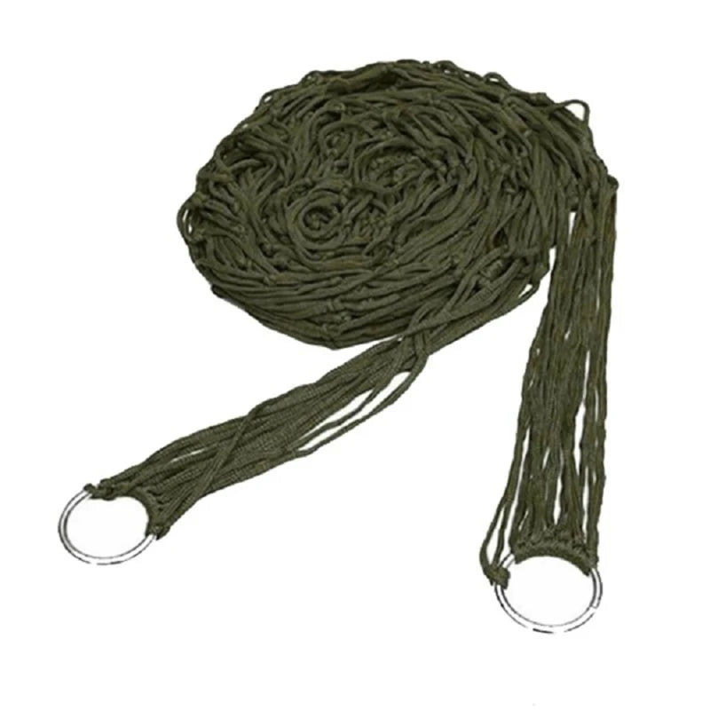 Outdoor Equipment Thick Mesh Camping Hammock Nylon Rope Single Person Mesh Hammock Outdoor Camping Equipment Accessories