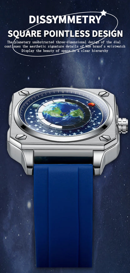 BINBOND Earth&Star Cool Quartz Wristwatches for Men Luminous Waterproof Precise Sports Men's Watch Durable Casual Reloj