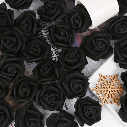 100PCS Artificial Rose Flower Heads, Real Looking Foam Roses for DIY Wedding Baby Shower Centerpieces Party Home Decorations