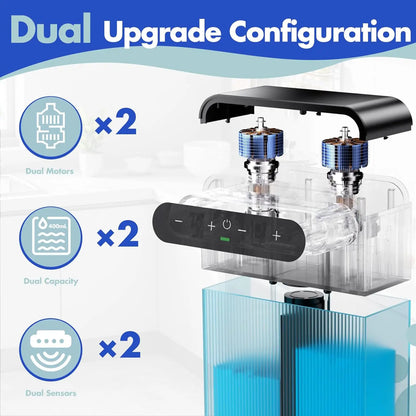 Automatic Foaming Soap Dispenser 400ml+400ml USB Rechargeable Double-headed Touchless Wall-Mountable for Multiple Scenarios