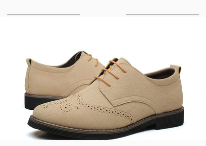 Mens Navy Blue Suede Wingtip Derby Shoes Classic Lace Up Formal Casual Dress Shoes For Business Wedding Office Wear British