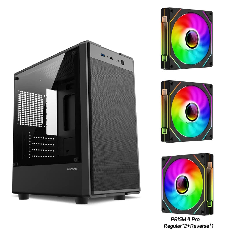 Power Train Flying PC gaming case E-sports case MATX USB3.0 Support SFX/ATX power supply Iron net heat dissipation Computer Case