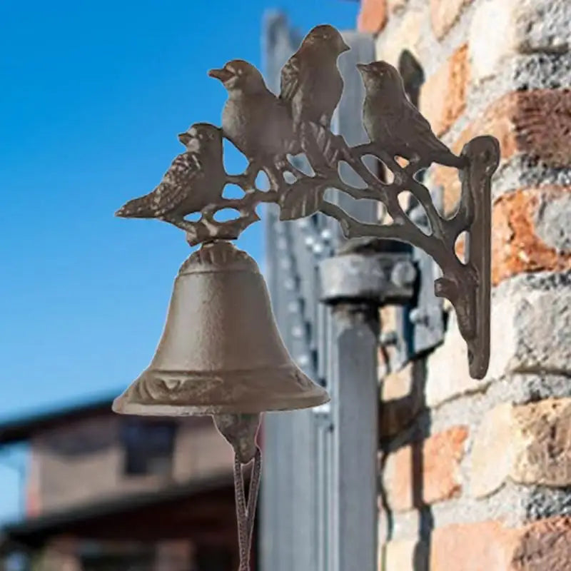 Door Bell Cast Iron Antique Country House Look, Loud Sound, Front Door Wall Bell, Garden Decoration, Weatherproof