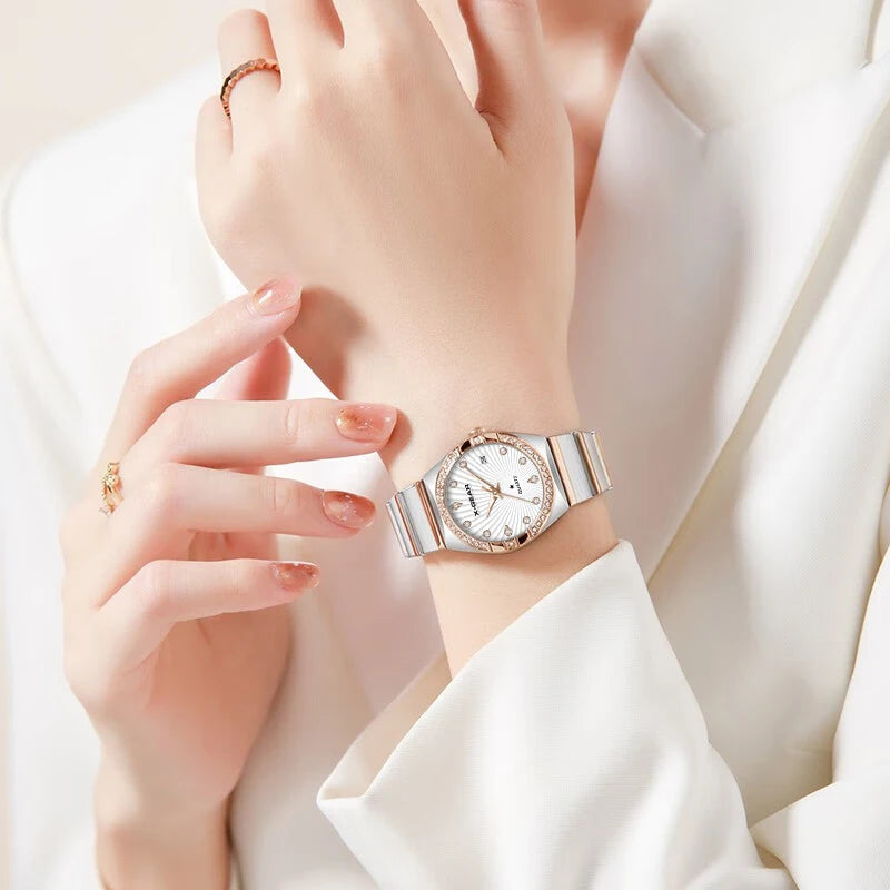 New Luxury Trendy Ladies Watch Luminous Waterproof Stainless Steel Date Woman Watch Fashion Elegant Quartz Women's Watches