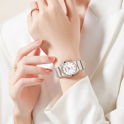 New Luxury Trendy Ladies Watch Luminous Waterproof Stainless Steel Date Woman Watch Fashion Elegant Quartz Women's Watches