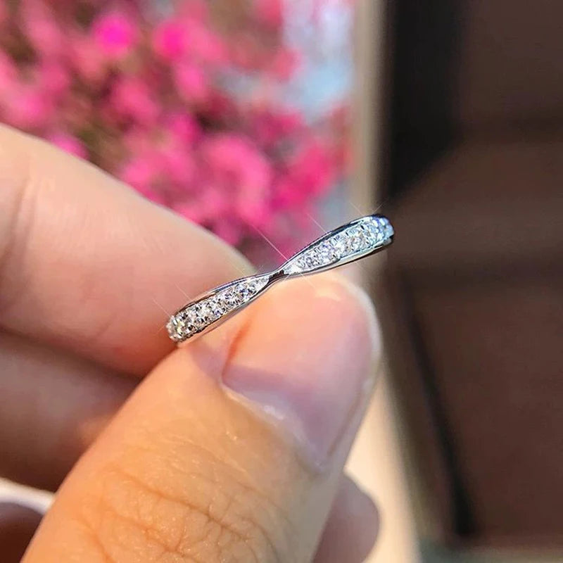 1.0mm-3.5mm Round Brilliant Cut Moissanite Wedding Rings Half Eternity Band 925 Silver Lab Diamond Wedding Ring With Certificate
