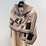 Horse-Print Winter Shawl Wrap — view 5